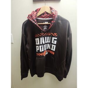 NFL Cleveland Browns Dawg Pound Womens Hoodie Sweatshirt Orange Brown Size M
